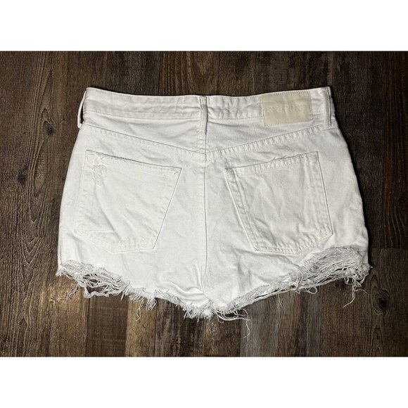 Grlfrnd Helena High Rise Cut Off Short White Size 26 - Picture 6 of 8